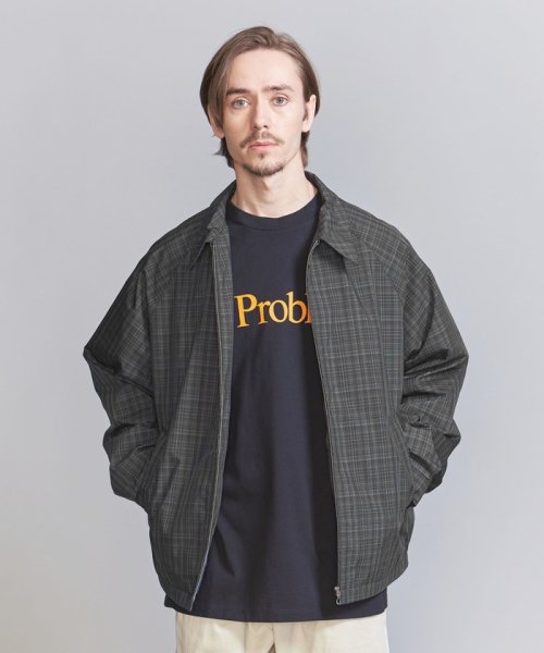 アブストラクト チェック ジップ ブルゾン B90 W62 H86