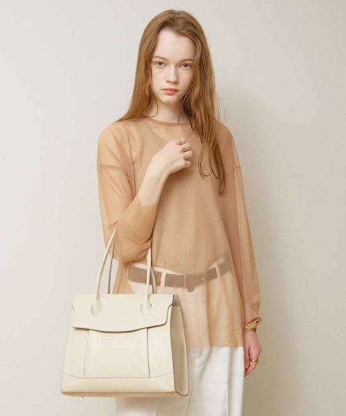 【VERY掲載】Cuddly/レザーオープントート(L) 24SS バッグ トートバッグ P1949212616(14850円)