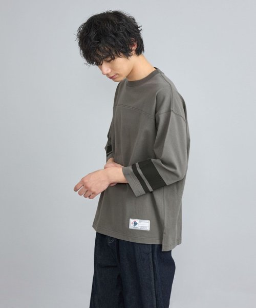 coen(coen)/USAコットンフットボール7分袖Tシャツ/img23