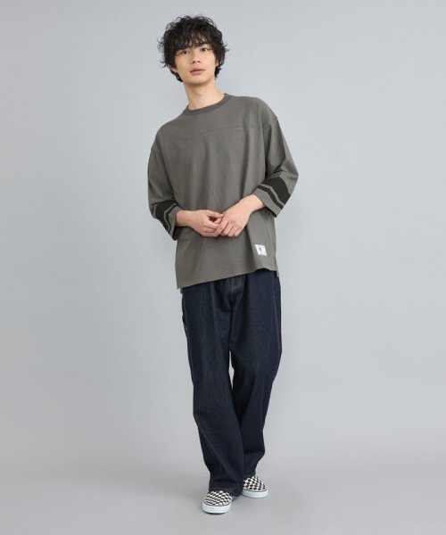 coen(coen)/USAコットンフットボール7分袖Tシャツ/img26