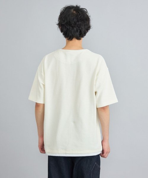 coen(coen)/リップルフェイクレイヤードヘンリーネックTシャツ/img18