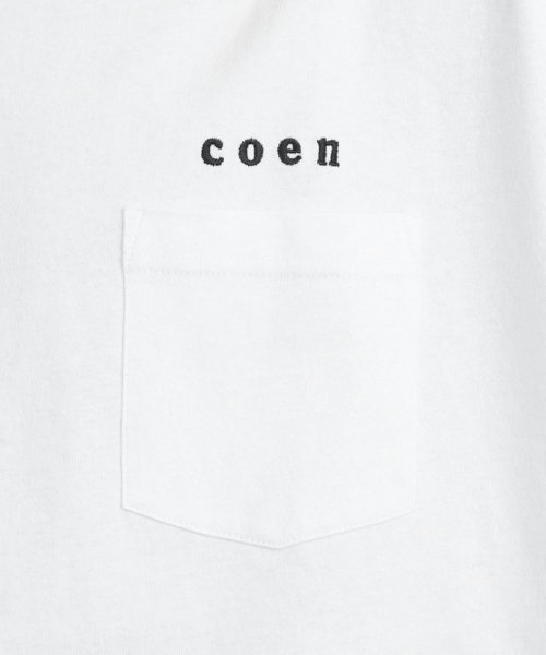 coen(coen)/USAコットンコーエンロゴ刺繍Tシャツ/img32