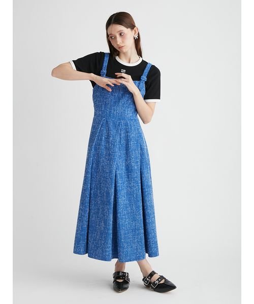 【限定サイズ】ツイードフレアジャンパースカート 予めご了承ください