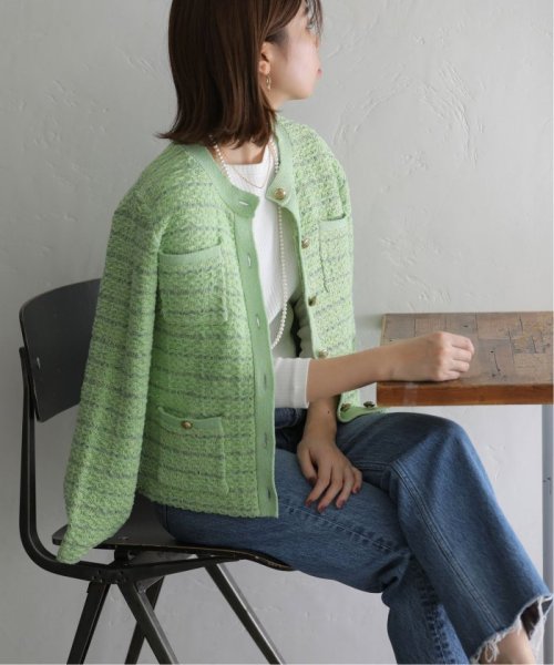 【セットアップ対応商品】ニットツィードジャケット 身長