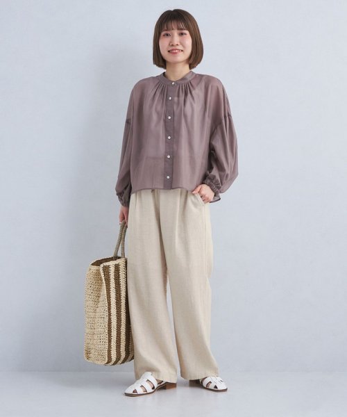 green label relaxing(グリーンレーベルリラクシング)/［size SHORT/TALLあり］BREEZE LINEN ブリーズリネン ワイド パンツ/img08