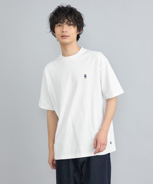 coen(coen)/USAコットンワンポイントベア刺繍Tシャツ/img02
