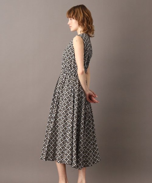 【洗える/スタイルアップ】オーバーラップサークルワンピース 