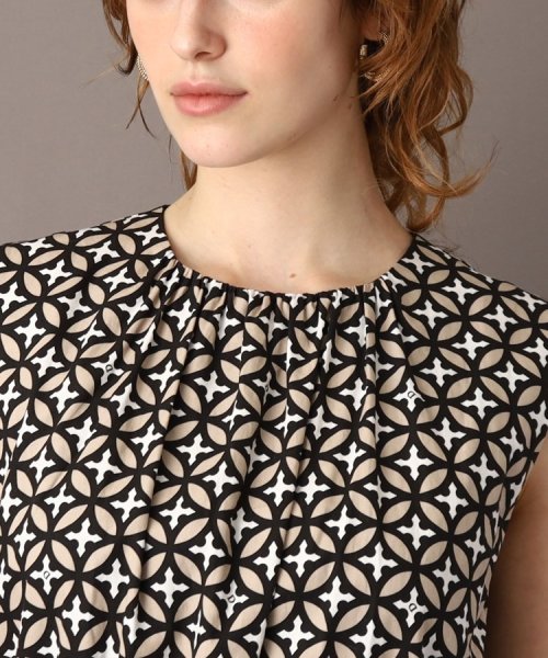 【洗える/スタイルアップ】オーバーラップサークルワンピース 