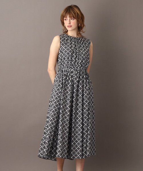 【洗える/スタイルアップ】オーバーラップサークルワンピース 