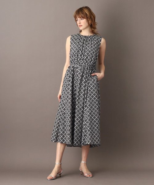 【洗える/スタイルアップ】オーバーラップサークルワンピース 