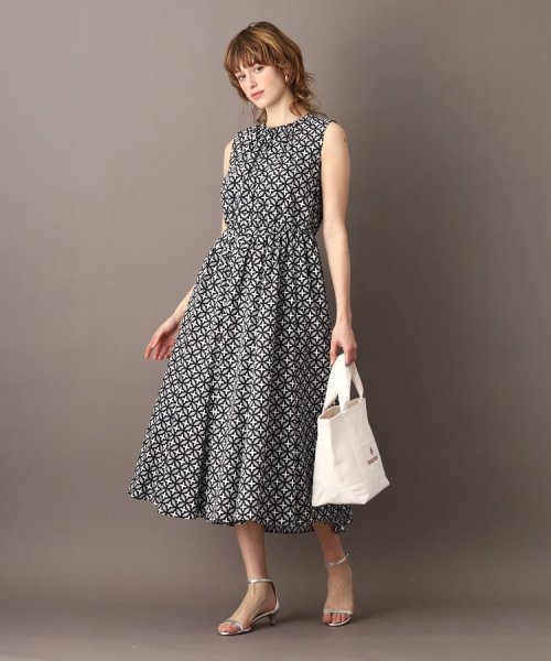 【洗える/スタイルアップ】オーバーラップサークルワンピース 