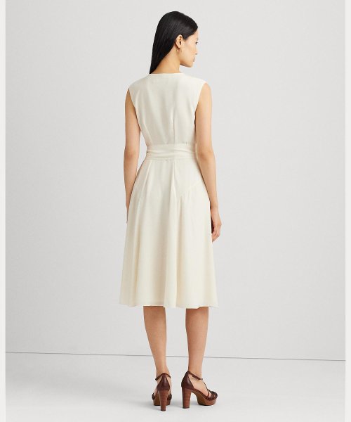 ベルテッド クレープ キャップスリーブ ドレス ベルテッド ドレス P1901312036(14674円)