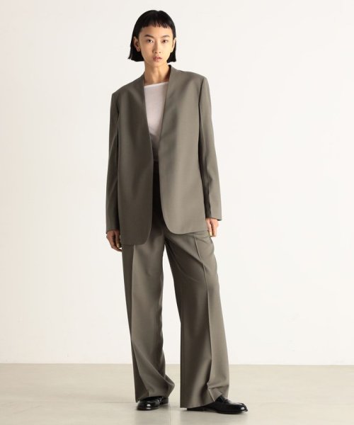 トロピカルウール 2タックワイドスラックス 