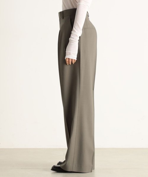 トロピカルウール 2タックワイドスラックス 