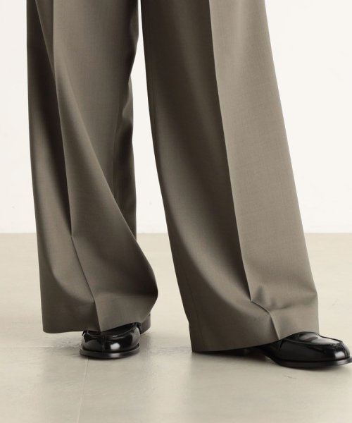 トロピカルウール 2タックワイドスラックス 