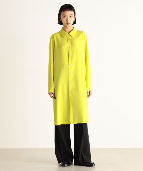 バックサテンジョーゼット シャツワンピース バックサテンジョーゼット シャツワンピース AA1558720074(12012円)