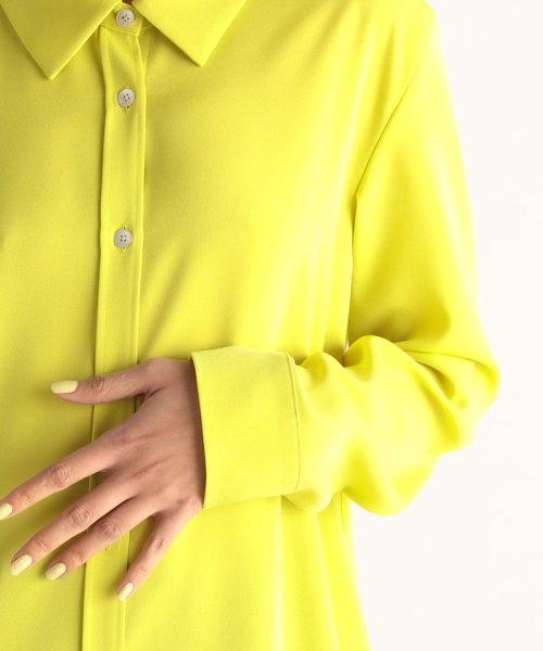 バックサテンジョーゼット シャツワンピース バックサテンジョーゼット シャツワンピース AA1558720074(12012円)