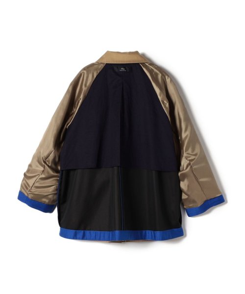 Primary Navy Label:〈手洗い可能〉ボンディング ステンカラー コート Primary Navy Label