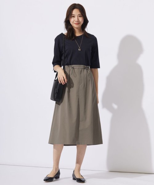 J.PRESS LADIES（LARGE SIZE）(J．プレス　レディス（大きいサイズ）)/【洗える・吸水速乾・接触冷感】リネンツイル スカート/img09