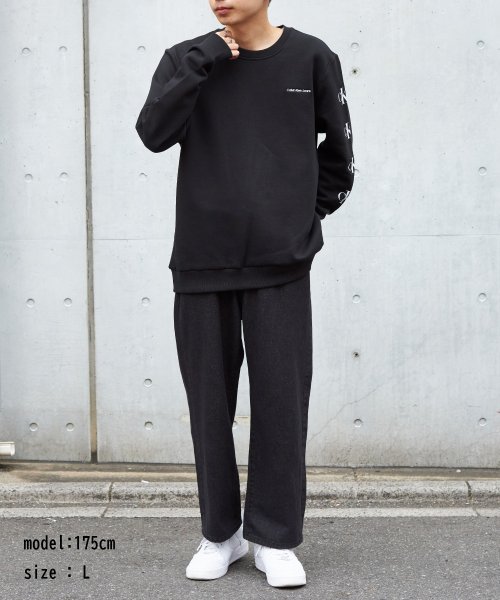 Calvin Klein(カルバンクライン)/【Calvin Klein / カルバンクライン】BLACK LOGO SWEAT 40DC435 ロゴ スウェット トレーナー ロンT/img01