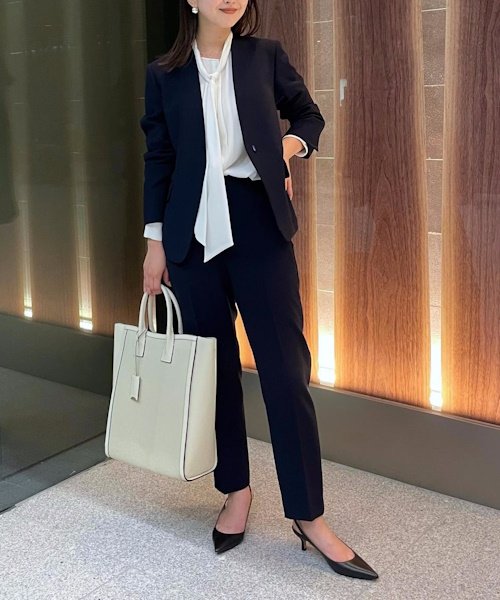 トリアセテートダブルクロスVネックジャケット【セレモニー対応】【洗える】 品番 洗える トリアセテート