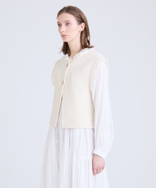 ツイードフリンジジレ 