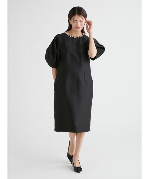パールネックコクーンドレス 予めご了承ください
