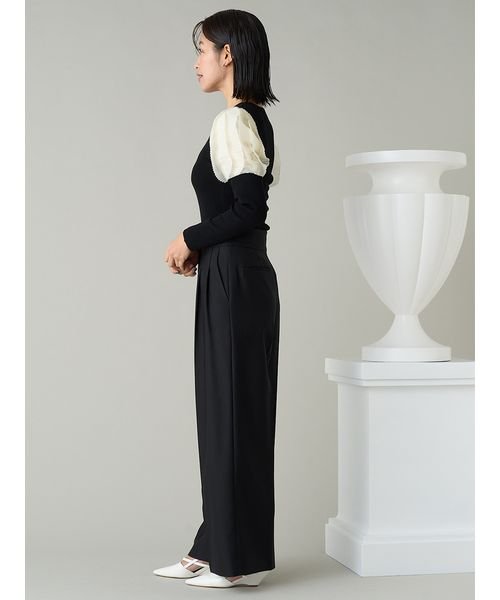 【HANAE MORI×CELFORDコラボ】プリーツスリーブニットプルオーバー 予めご了承ください