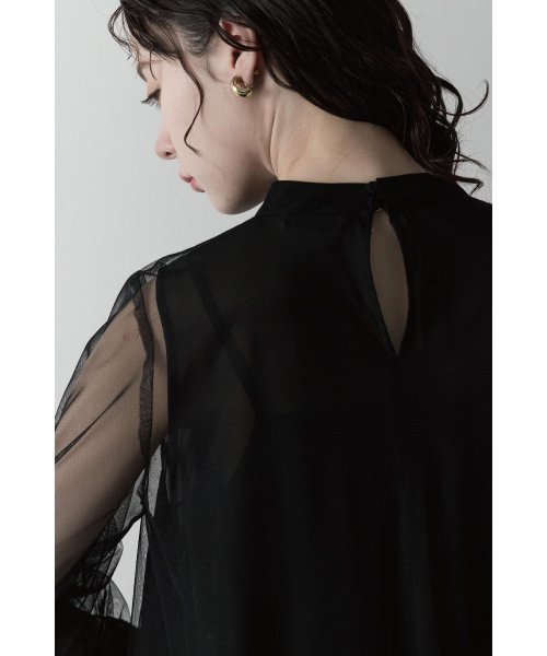 チュールレイヤードワンピース 