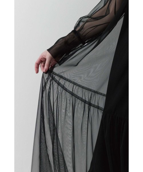 チュールレイヤードワンピース 