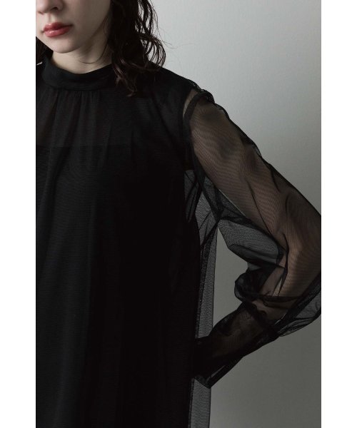 チュールレイヤードワンピース 