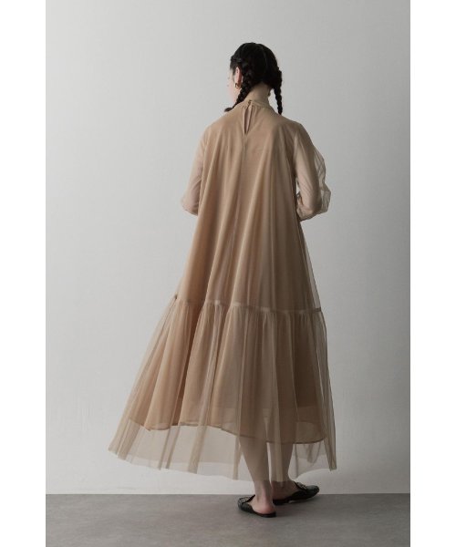 チュールレイヤードワンピース 