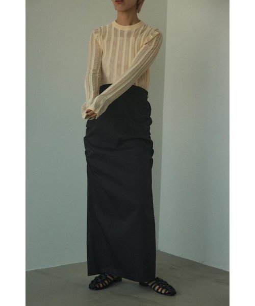 BLACK BY MOUSSY(ブラックバイマウジー)/side slit skirt/img01