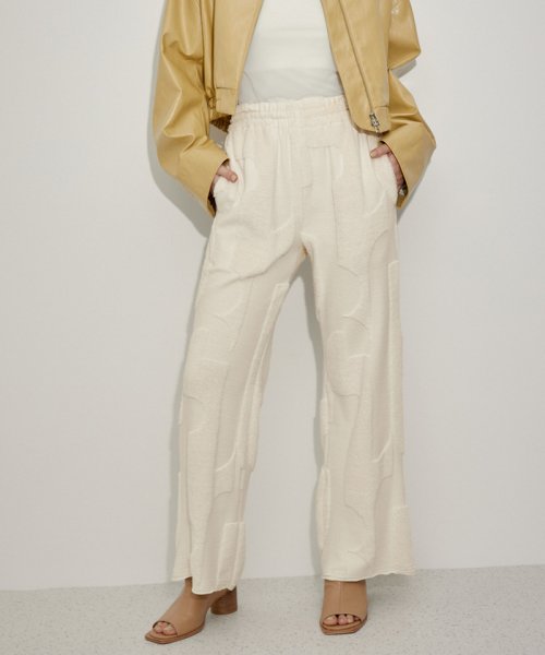 パイルジャカードパンツ 透け感