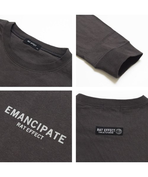 RAT EFFECT(ラット エフェクト)/EMANCIPATE リフレクター ロングTシャツ/img13