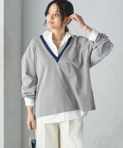 SHIPS WOMEN(シップス　ウィメン)/【SHIPS別注】onit:〈洗濯機可能〉ディープ Vネック ロング スリーブ TEE ◇/img13