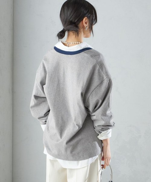 SHIPS WOMEN(シップス　ウィメン)/【SHIPS別注】onit:〈洗濯機可能〉ディープ Vネック ロング スリーブ TEE ◇/img15