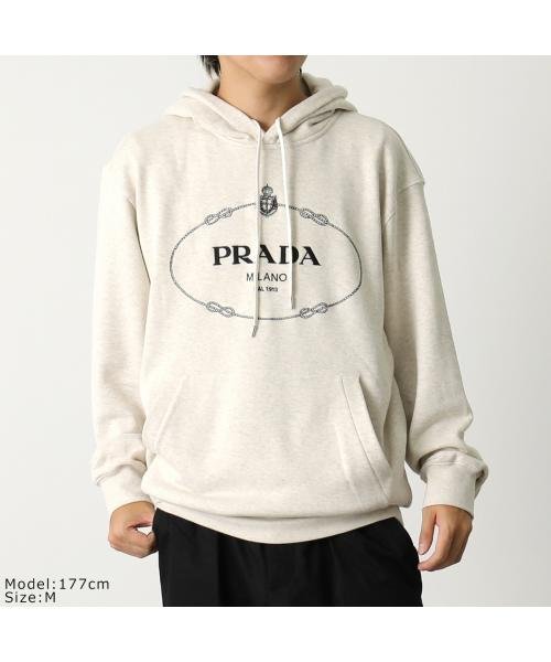 PRADA(プラダ)/PRADA フーディー UJL24B コットン フリース 刺繍ロゴ/img05