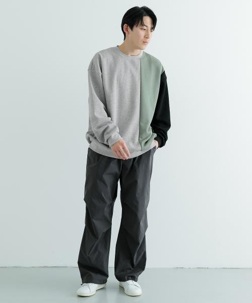 ITEMS URBANRESEARCH(アイテムズアーバンリサーチ（メンズ）)/ドレープジャージー 配色カットプルオーバー B/img15