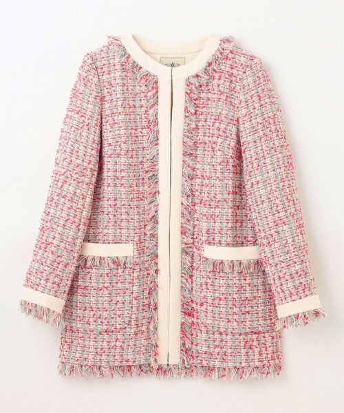 フリンジツイードジャケット 