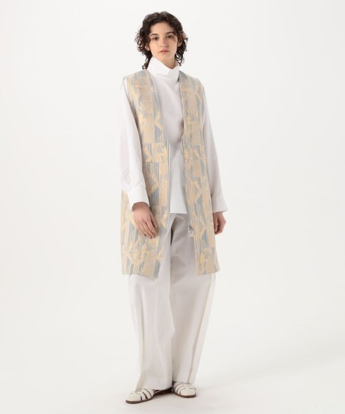 ジオメトリックグリッタージャカード ロングジレ 