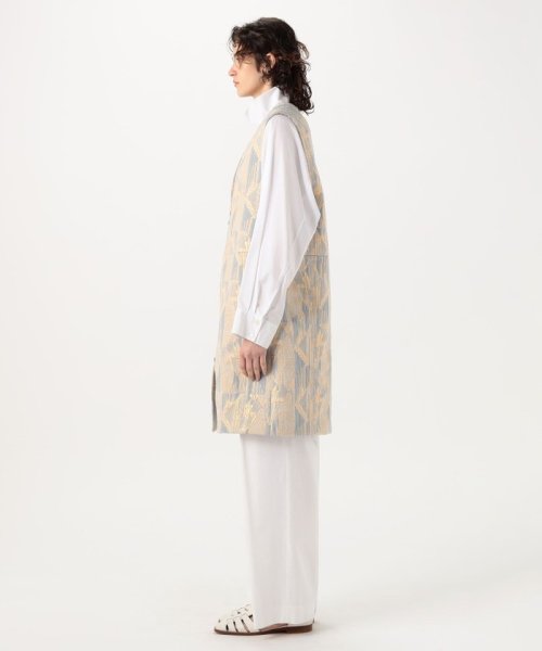 ジオメトリックグリッタージャカード ロングジレ 