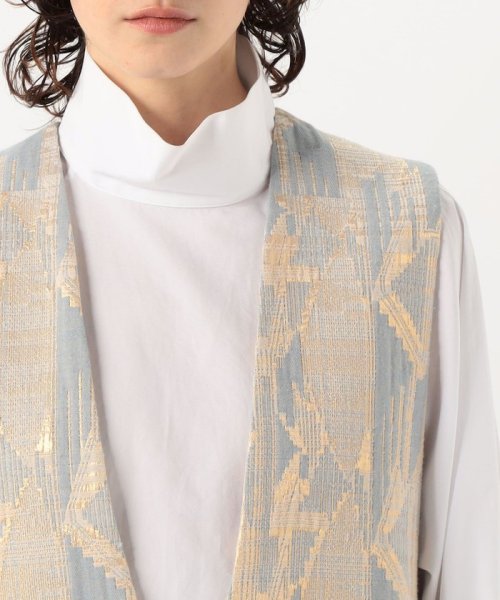 ジオメトリックグリッタージャカード ロングジレ 