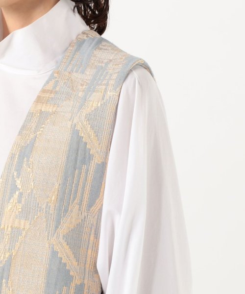 ジオメトリックグリッタージャカード ロングジレ 