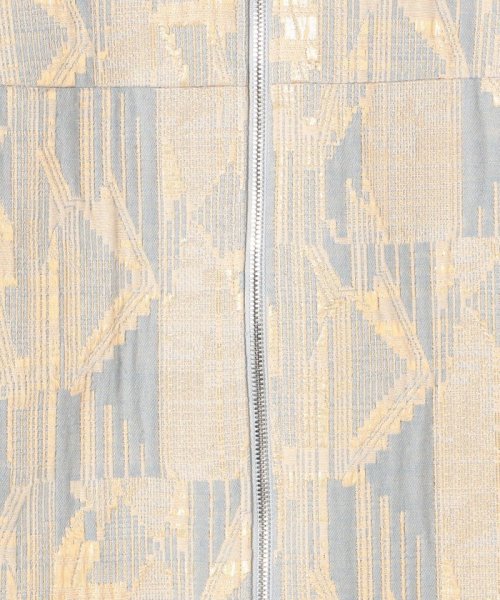 ジオメトリックグリッタージャカード ロングジレ 