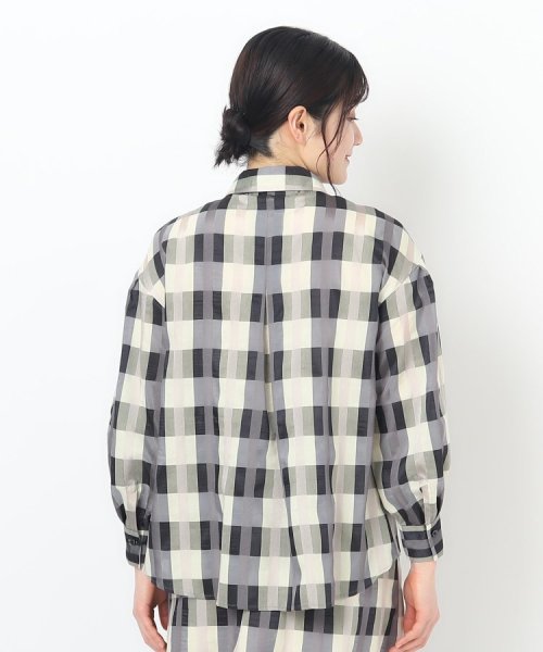 CORDIER(ＣＯＲＤＩＥＲ)/【セットアップ可】オリジナルチェック ふんわり袖シャツ/img03
