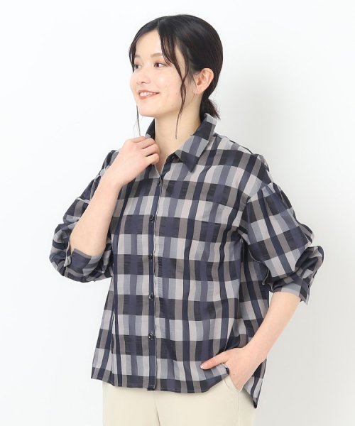 CORDIER(ＣＯＲＤＩＥＲ)/【セットアップ可】オリジナルチェック ふんわり袖シャツ/img08