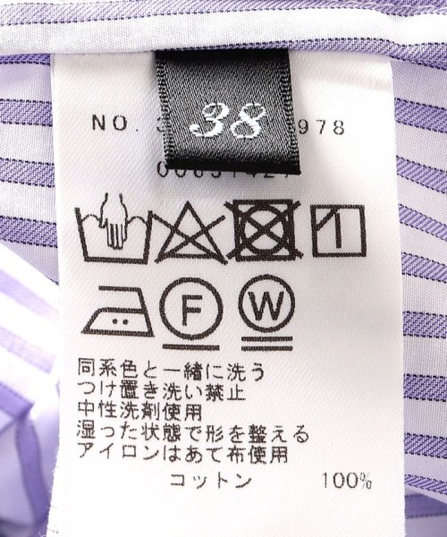 SHIPS WOMEN(シップス　ウィメン)/Primary Navy Label:〈手洗い可能〉ALBINI パープルストライプ ビッグ シャツ/img07
