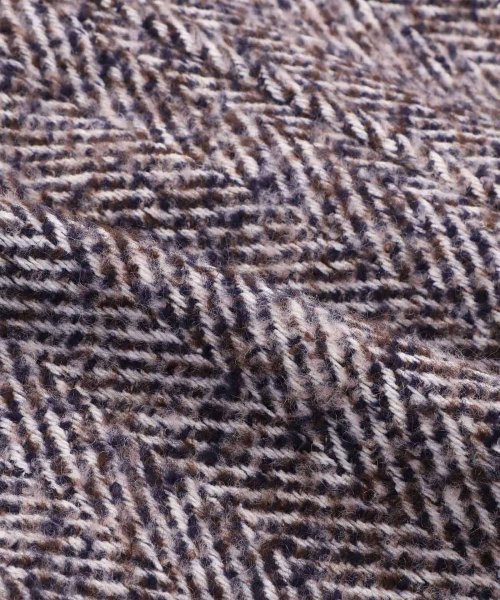 へリンボーンツイードミドル丈ビッグコート 