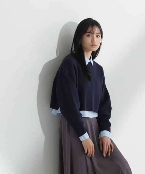 NATURAL BEAUTY BASIC(ナチュラルビューティーベーシック)/クロップドニット＆シャツセット　24SS/img40